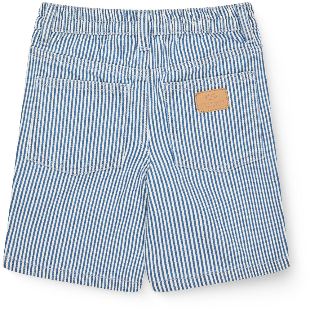 Køb COPENHAGEN COLORS Denim Blue Stripe Y/D Stripe Twill Shorts