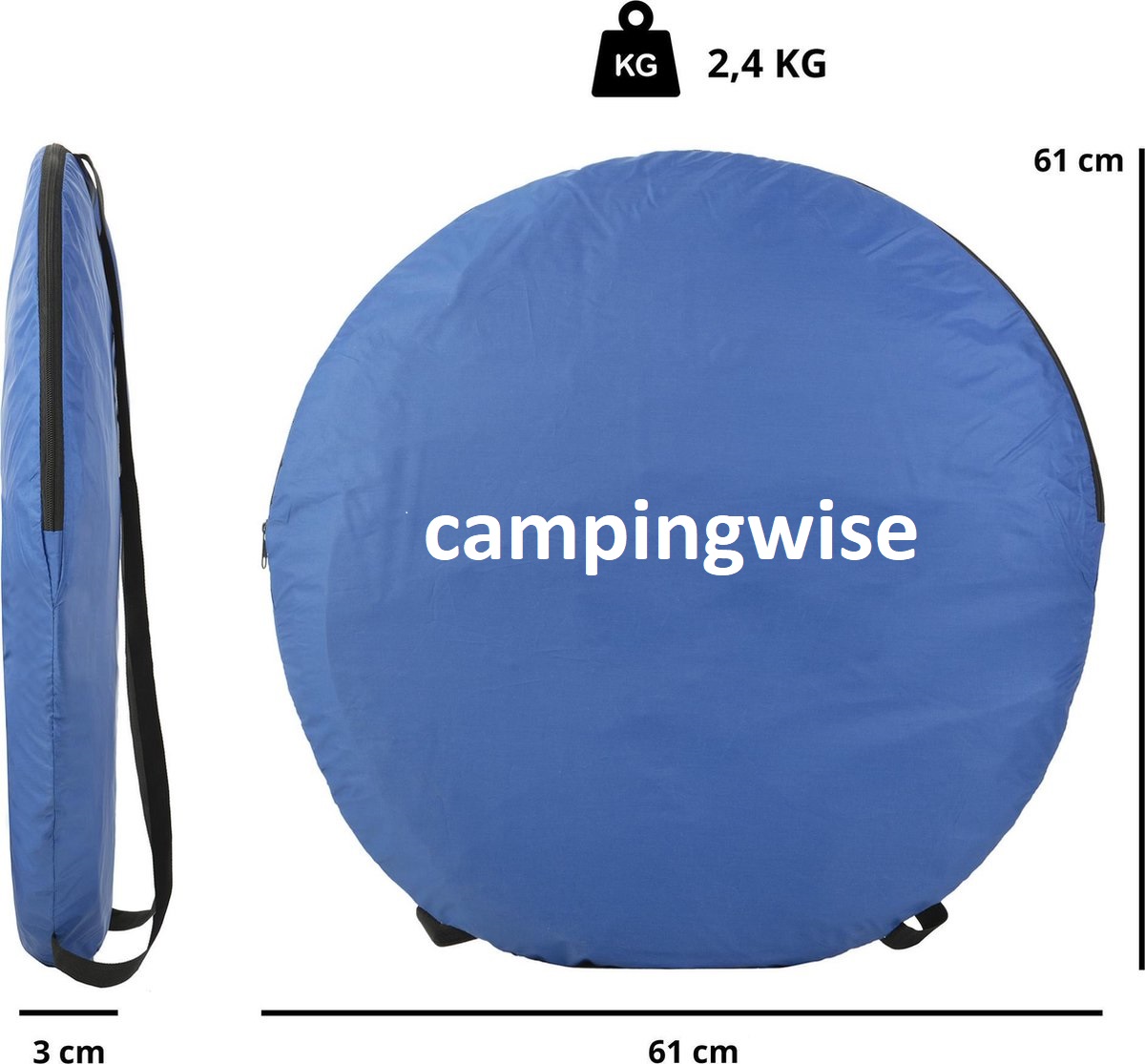 Campingwise pop-up douchetent - Blue