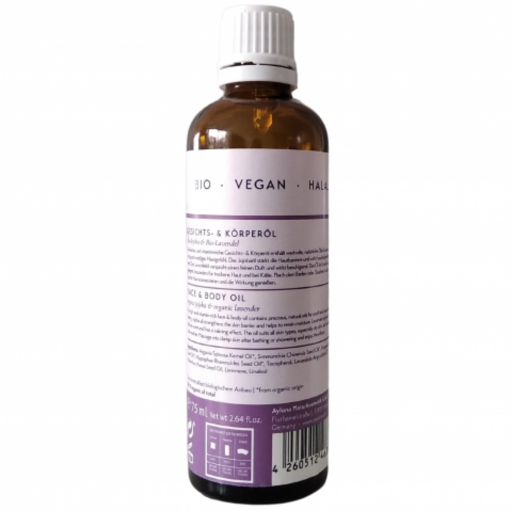 Ayluna  Gesichts- & Körperöl Bio-Jojoba & Bio-Lavendel, 75 ml