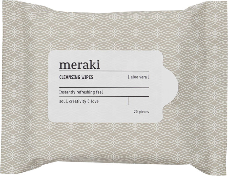 Meraki Cleansing wipes, Aloe vera, Brun/Hvid