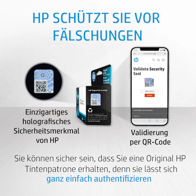 HP Nachfülltinte »305 2er-Pack 6ZD17AE,  Cyan/Magenta/Gelb/Schwarz« für HP Packung, 2 Stk. tlg. Instant Ink, Druckerpatrone original, Kombi