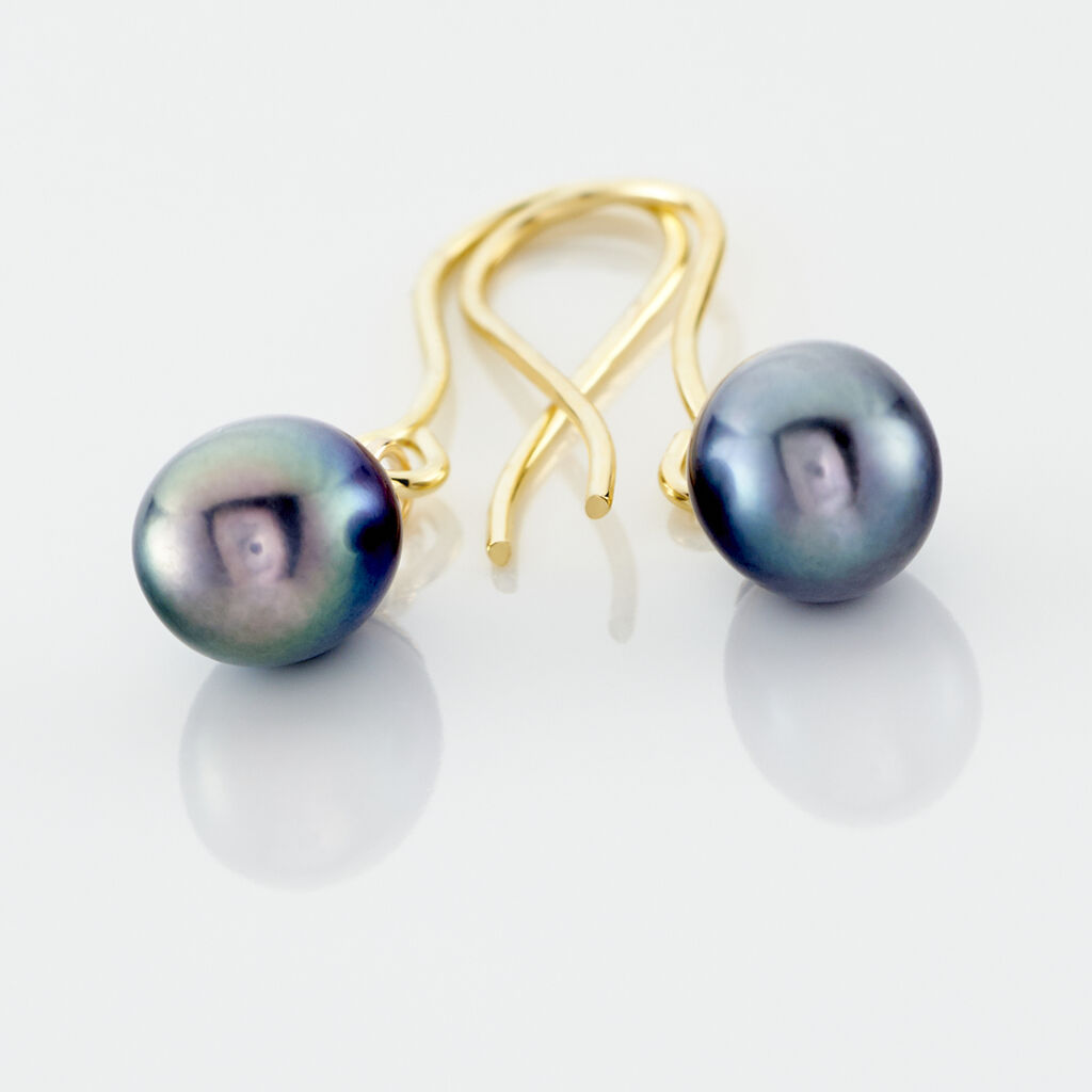 Boucles D'oreilles Pendantes Severiane Or Jaune Perle De Culture