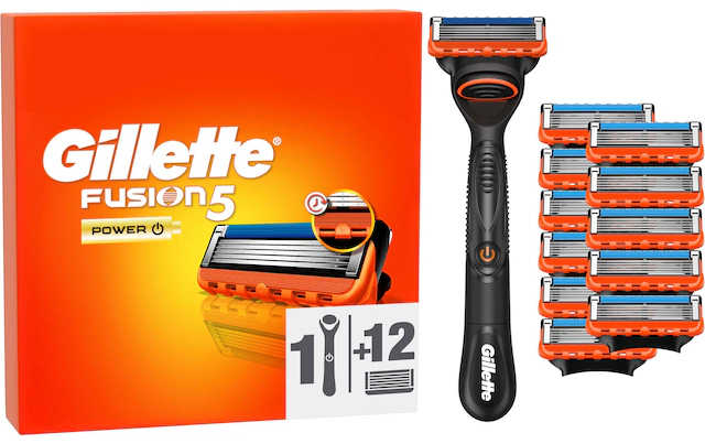 Gillette Nassrasierer »Gillette Fusion5 Power 12er + Handstück«