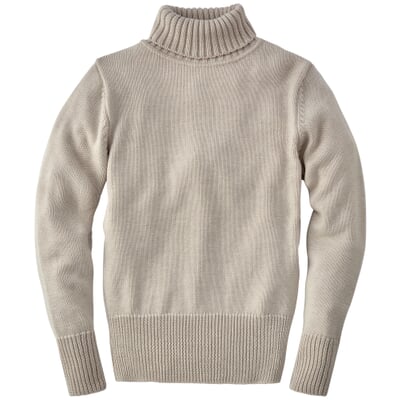 Herren-Rollkragenpullover 1941, Ecru