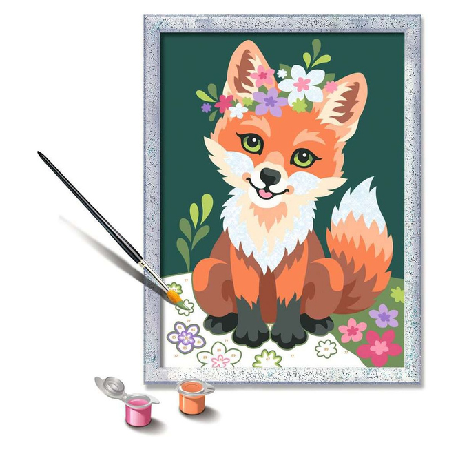 Malen nach Zahlen - Romantic - Blumiger Fuchs