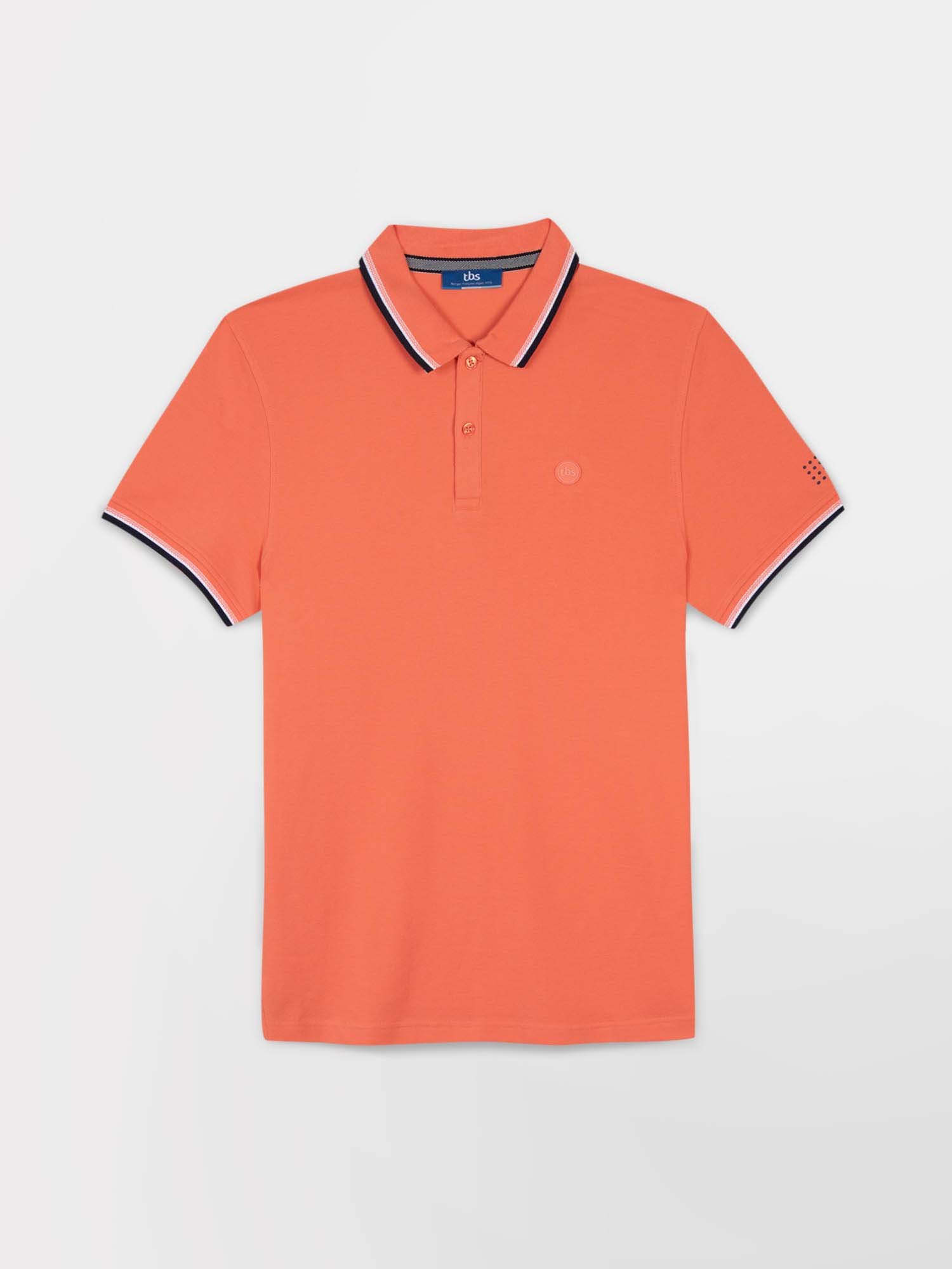Polo Homme Manches Courtes Coton Biologique Corail