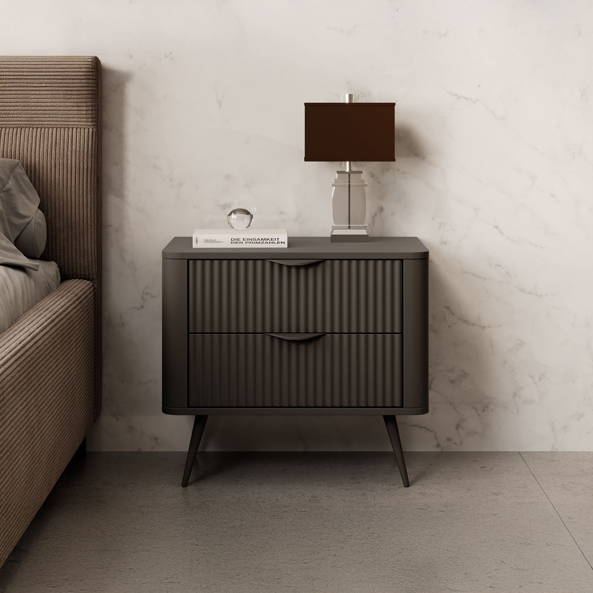 Meubella - Nachtkastje Lima - Zwart - 63 cm