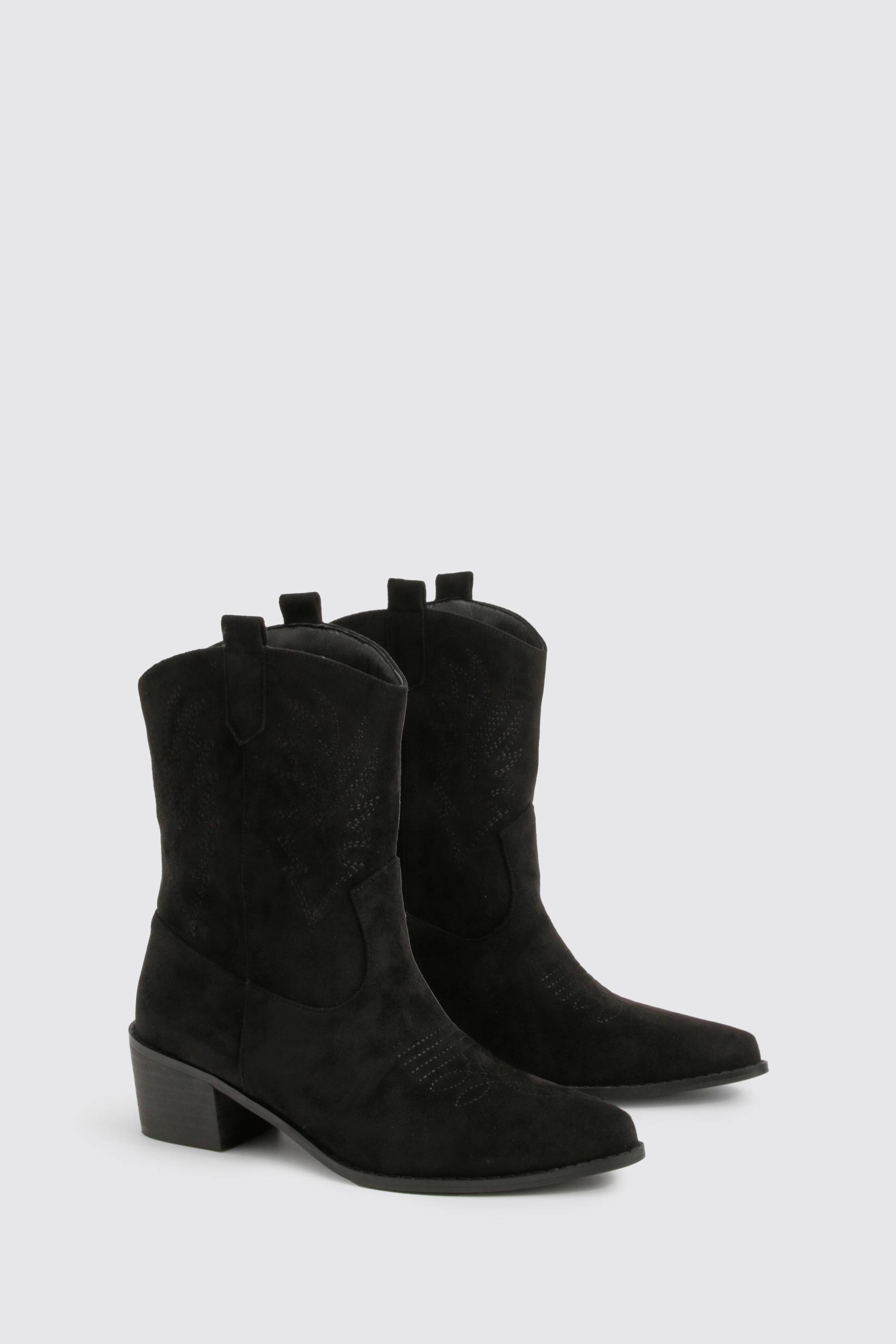 boohoo Bottes de cowboy western brodées