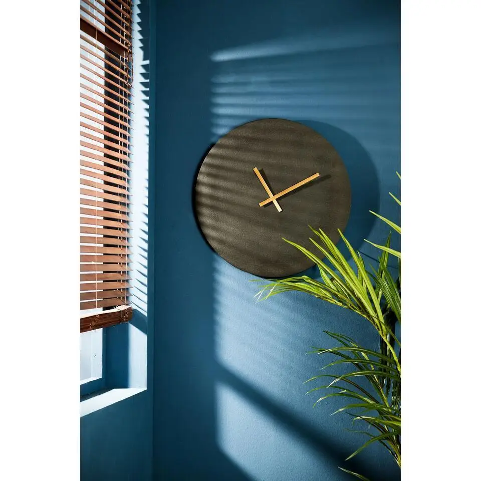 Wandklok Licola - Zwart - Ø59cm