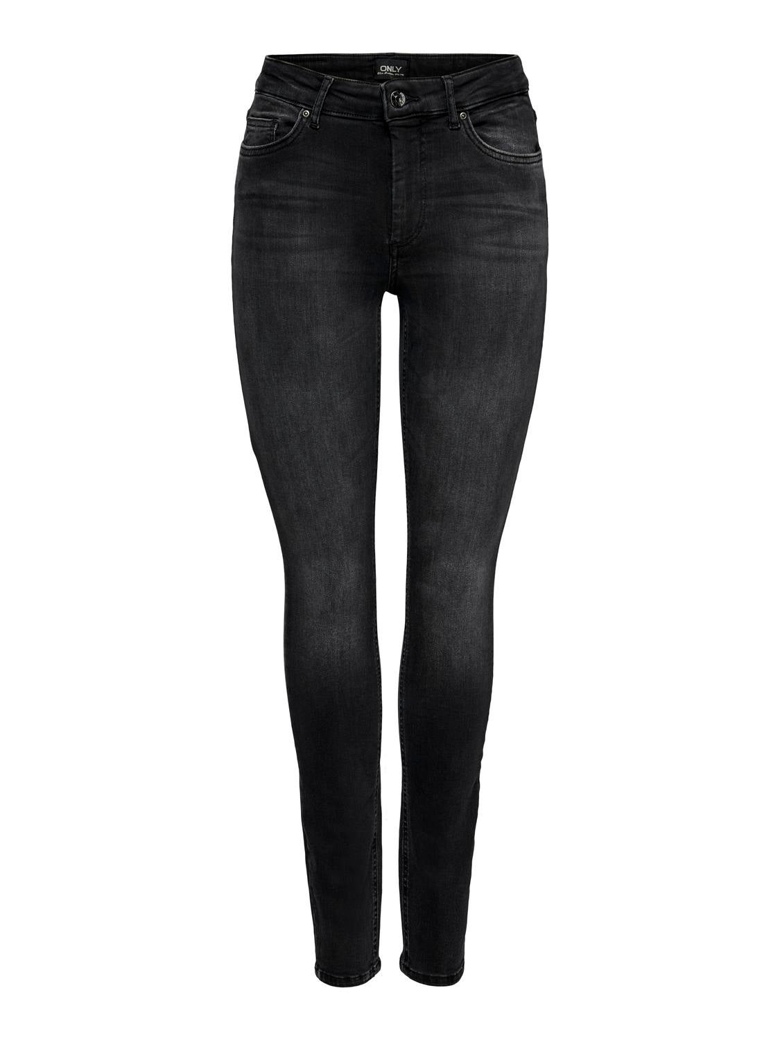 ONLBLUSH Mittlere Taille Skinny Fit Jeans Black Denim