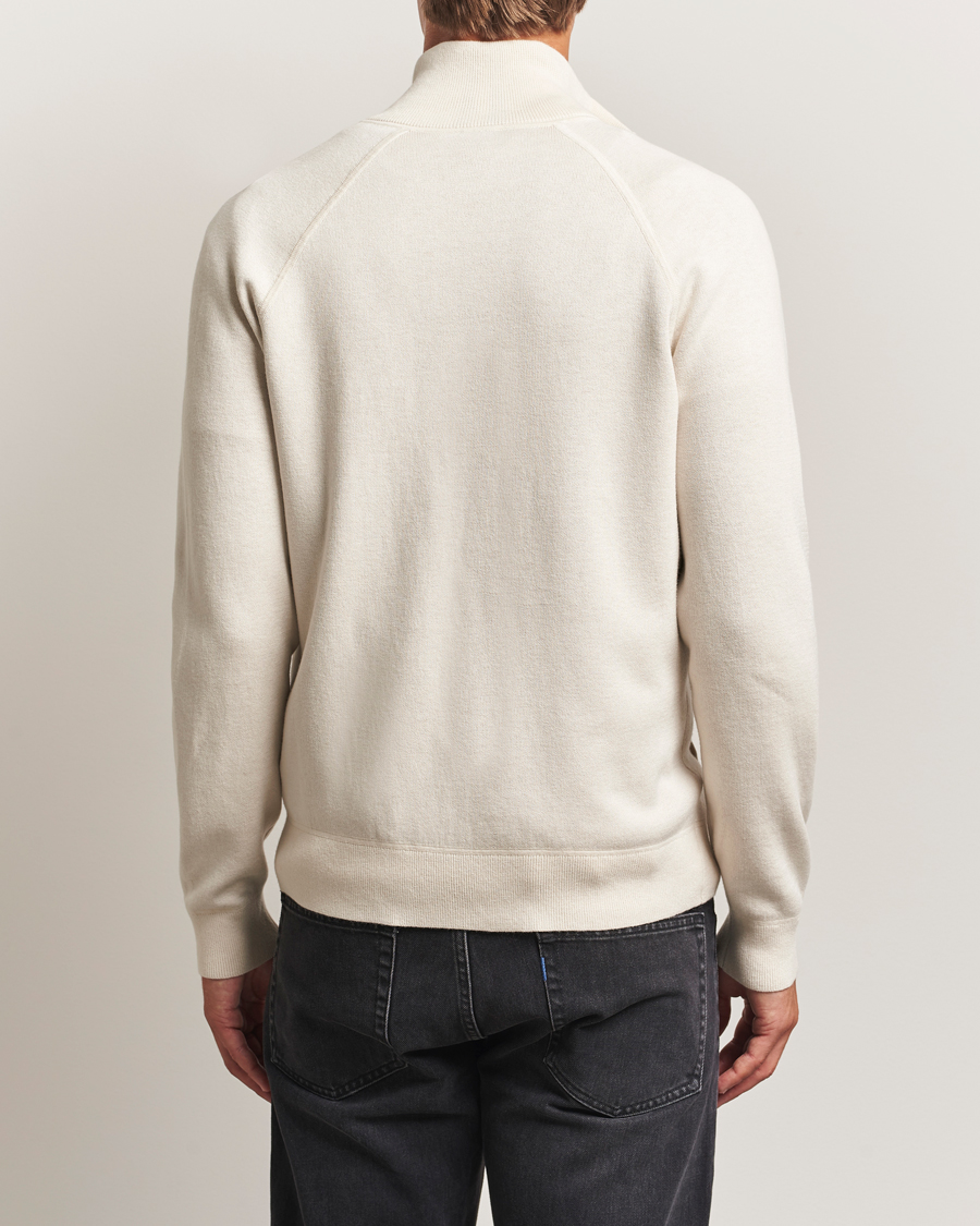 BOSS BLACK Idino Knitted Full Zip Open White
