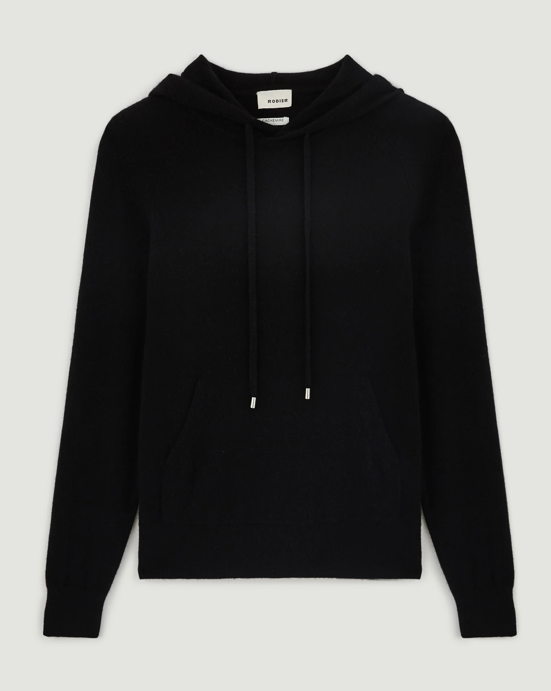 Pull à capuche en cachemire 2 fils | Noir