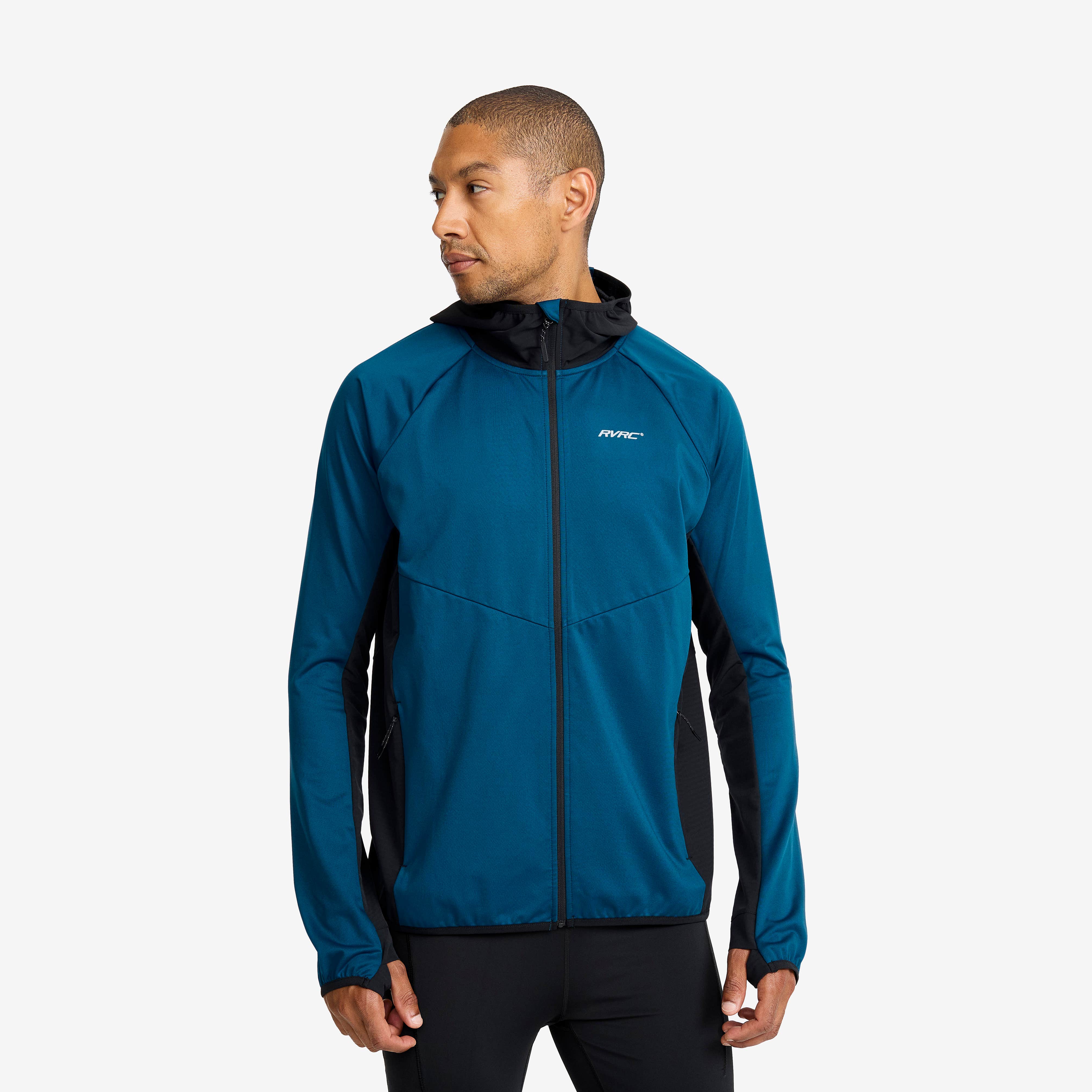 Pace Hooded Wind Jacket Herre Blue Opal