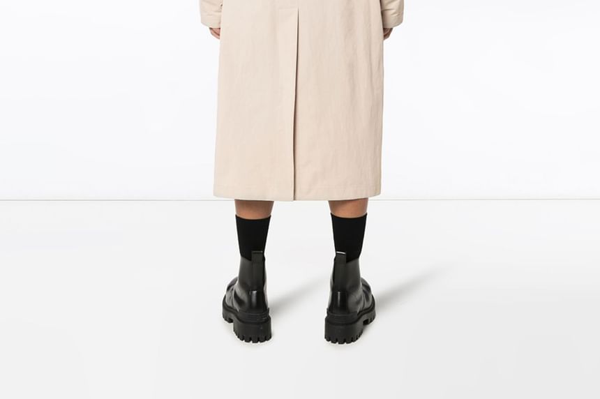 FORSETI - Lange trenchcoat met kraag en knopen