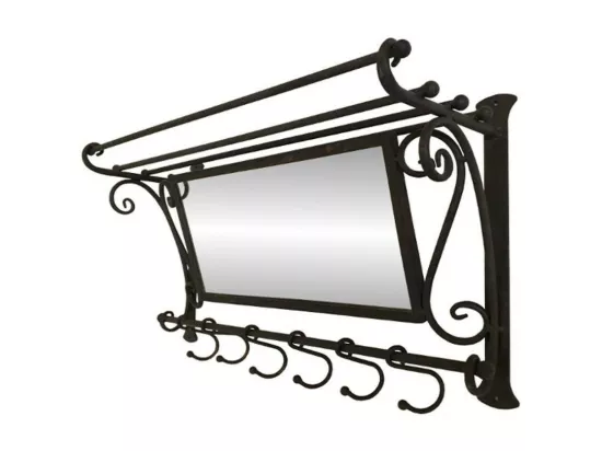 Miroir mural en métal marron 59 x 30 x 21 cm