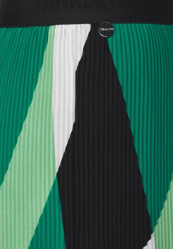 Print Plissée Rock - fresh spring green