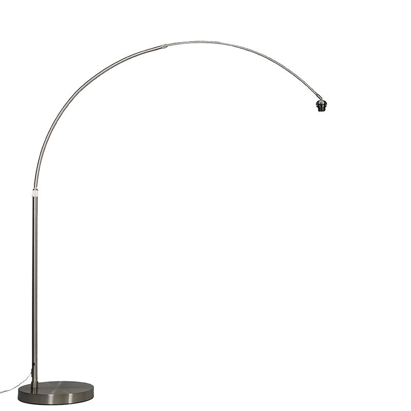 Moderne booglamp staal XL verstelbaar zonder kap