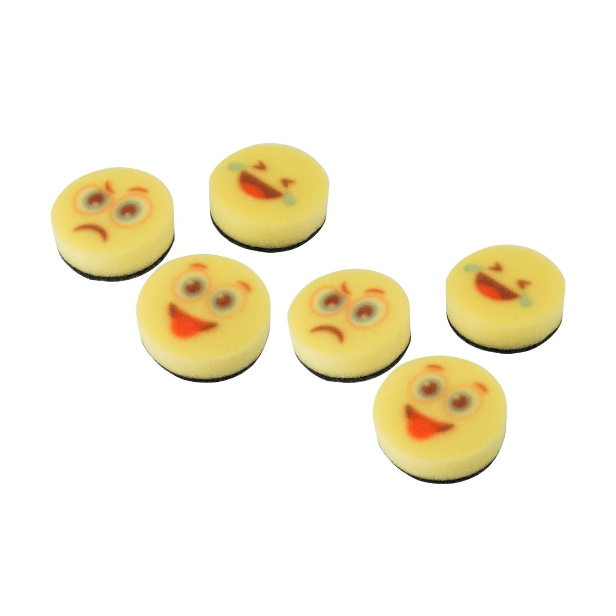 Lot de 6 éponges de vaisselle motifs emoji Fackelmann Tecno Fackelmann