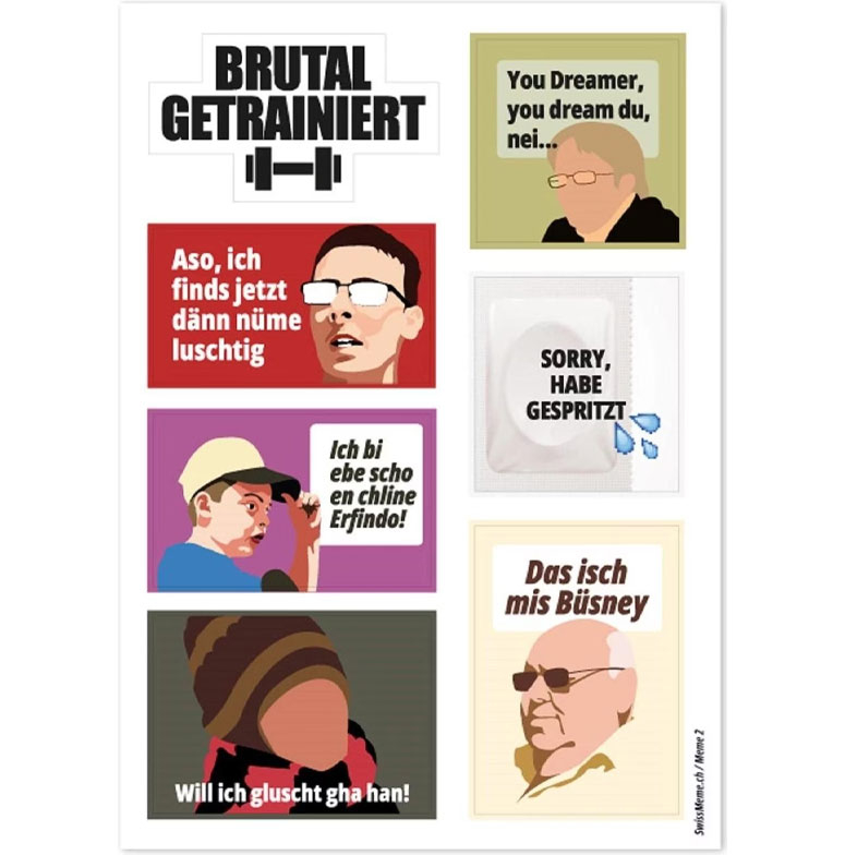 A6 Lustiger Sticker Bogen Wasserfeste Aufkleber Meme Abziehbilder für Auto / Koffer / Laptop / Spiegel (089.02) - Meme 2