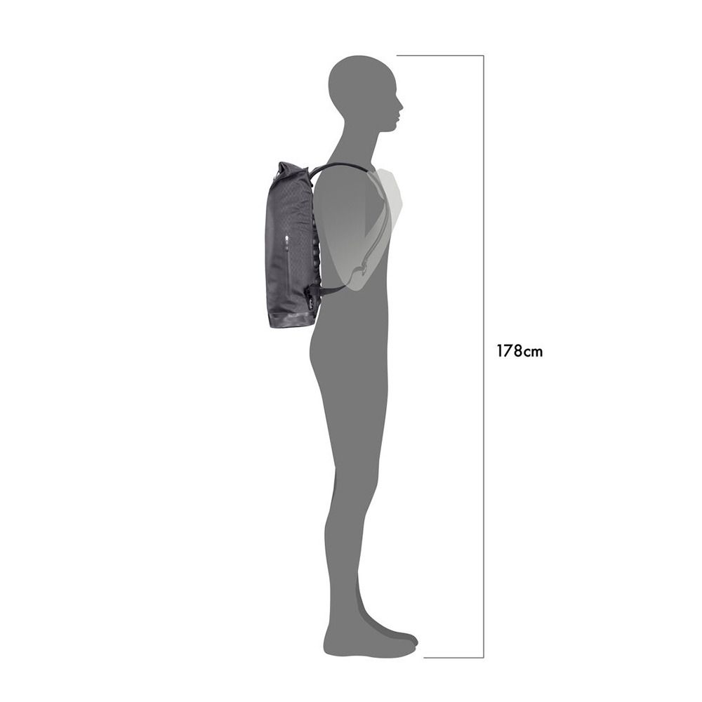 Ortlieb DAYPACK METROSPHERE 21L - Sac À dos black embossed