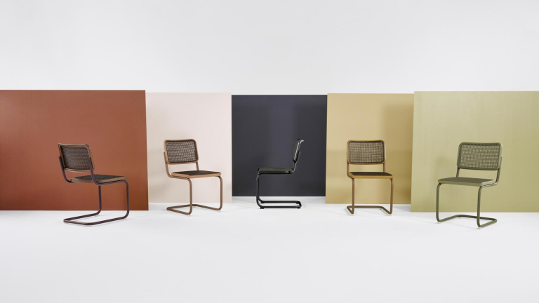 Thonet S32 V eetkamerstoel Dark Melange Rosewood