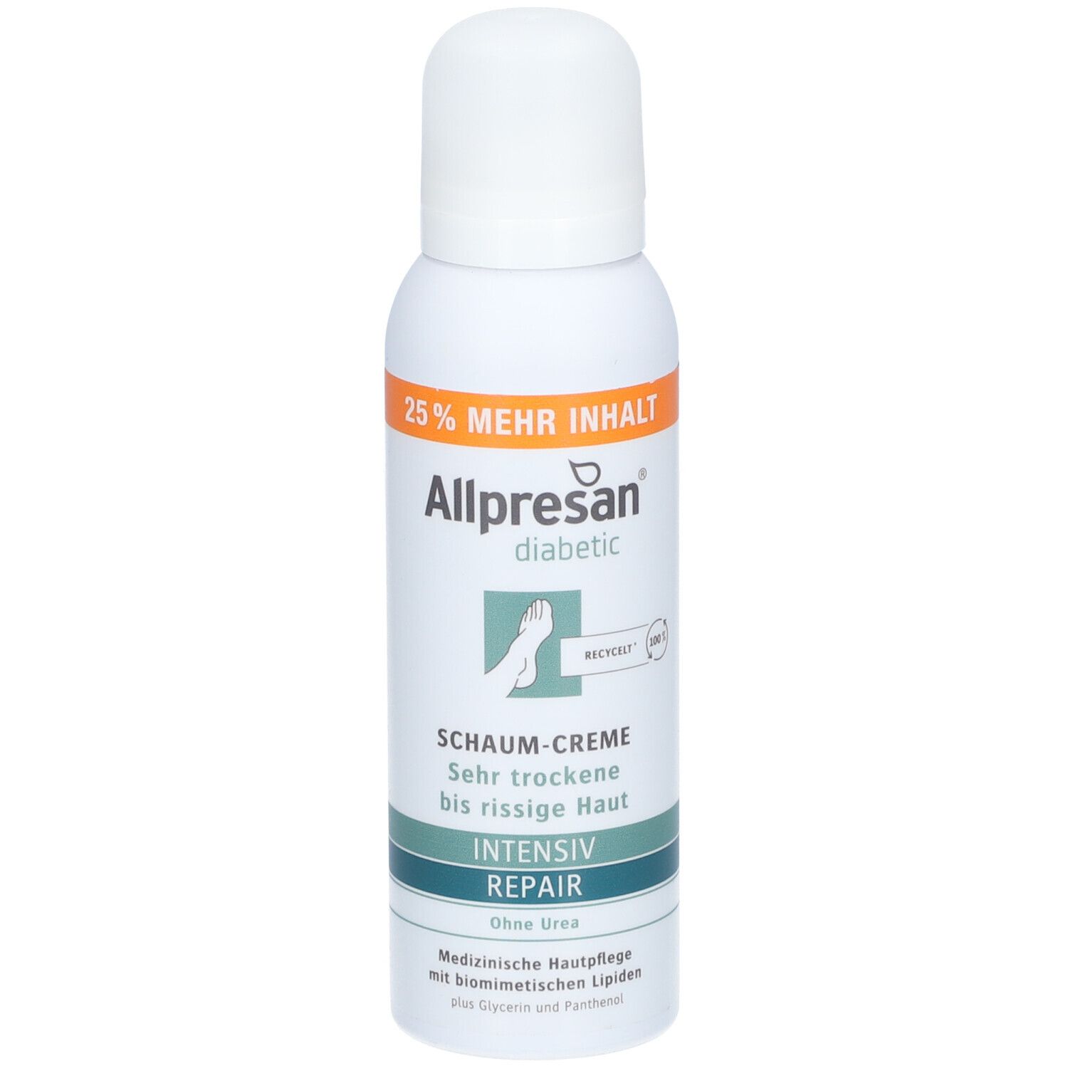 Allpresan diabetic INTENSIV + REPAIR Schaum-Creme ohne Urea - Jetzt 3€ Rabatt mit Code ,,allpresan3''