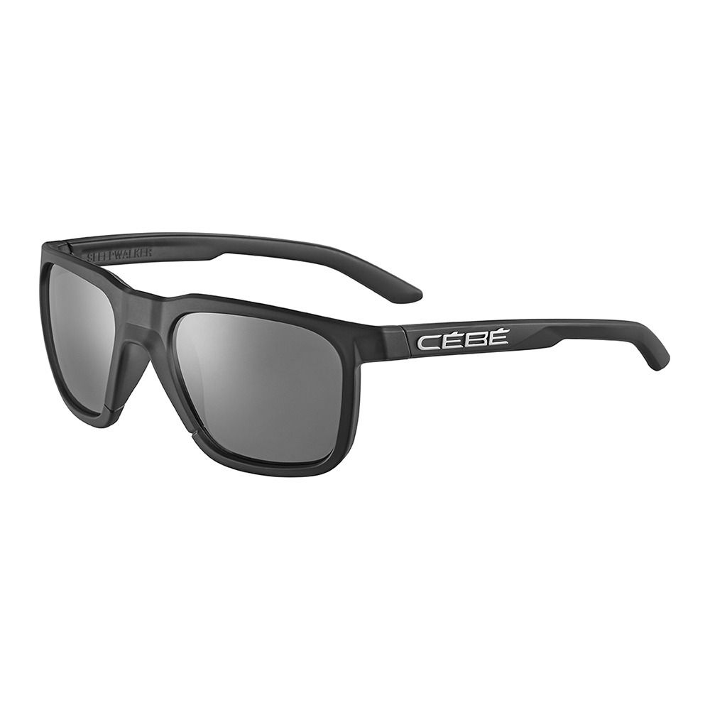 Cebe SLEEPWALKER - Lunettes de soleil polarisés black translucent matt/zone polarized grey silver