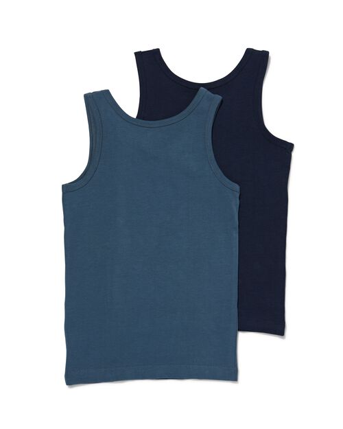 2 débardeurs garçon bleu foncé
