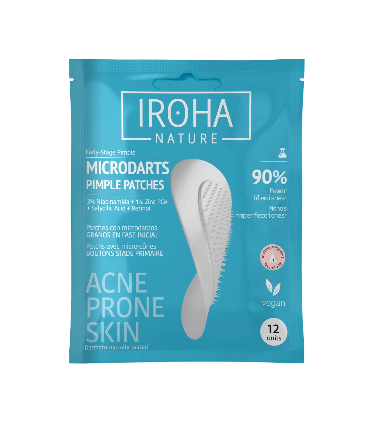 Iroha Nature - *Acne Prone Skin* - Adesivos de ácido salicílico para espinhas Microdarts