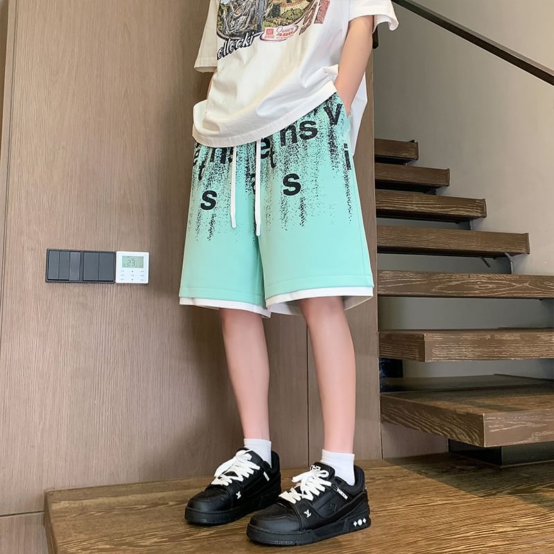 Derbundy - Mid Rise Lettering Shorts
