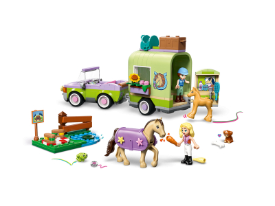 LEGO Trailer met paard en veulen (42695)