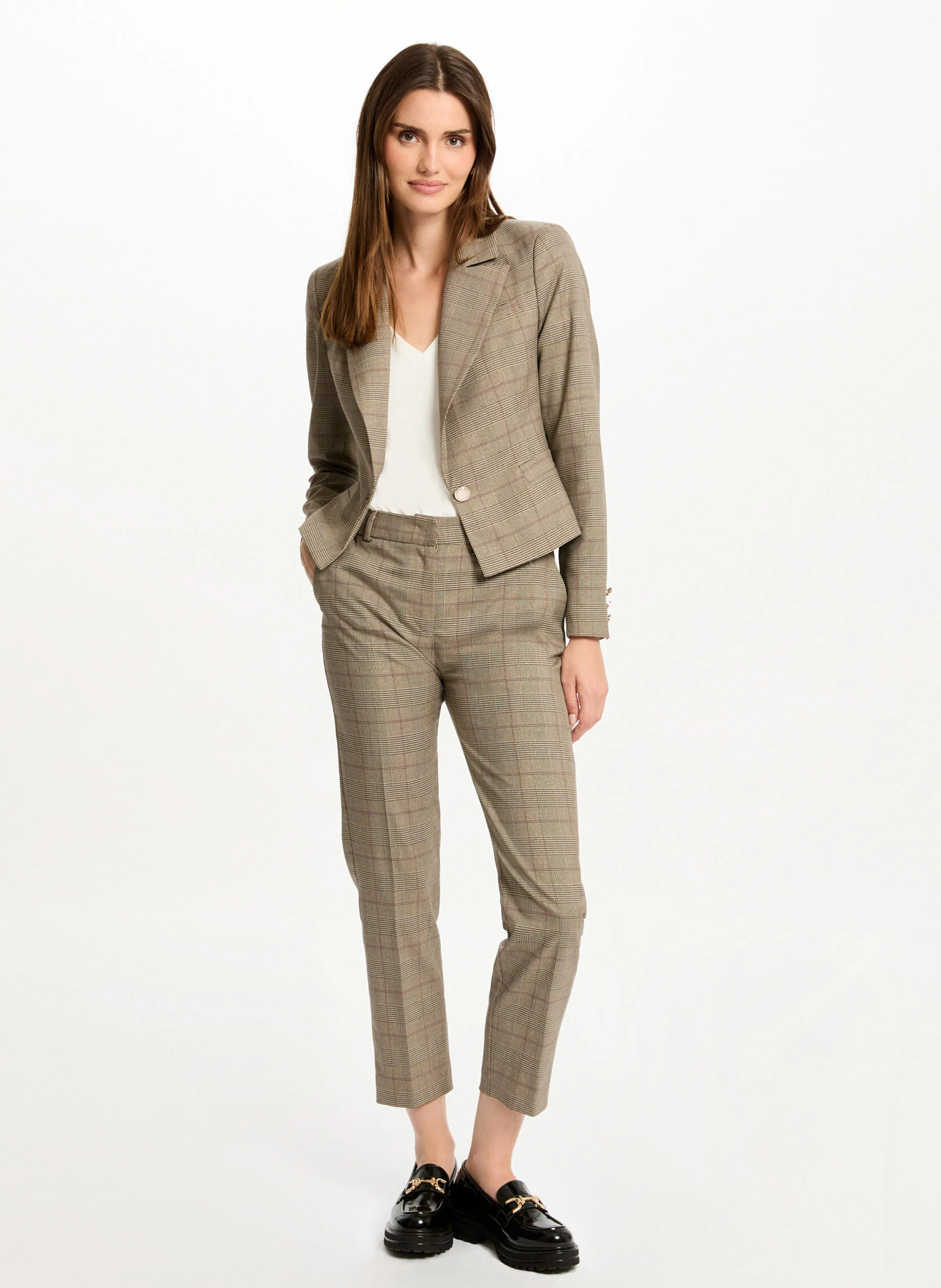 PICTA.F - Pantalon droit à carreaux | Multicolore