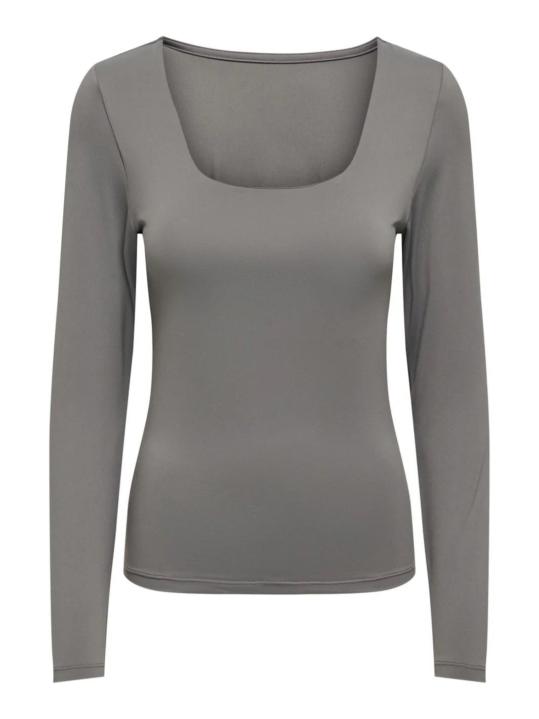 Only Onlea L/S 2-Way Deep Neck Top 4429515 thunderstorm