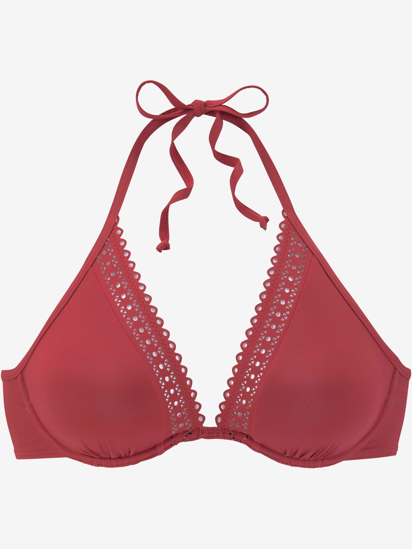 Haut de maillot de bain à armatures bord découpé au laser tendance