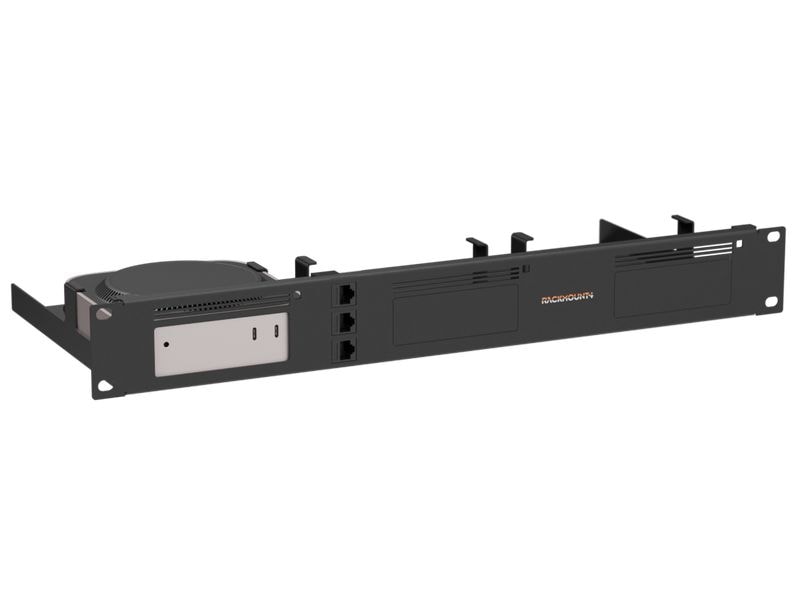 Rackmount IT Rackmount Kit RM-AP-T3 Der RM-AP-T3 ermöglicht die Montage von drei Mac Mini M4 Geräten in einem 19-Zoll-Rack