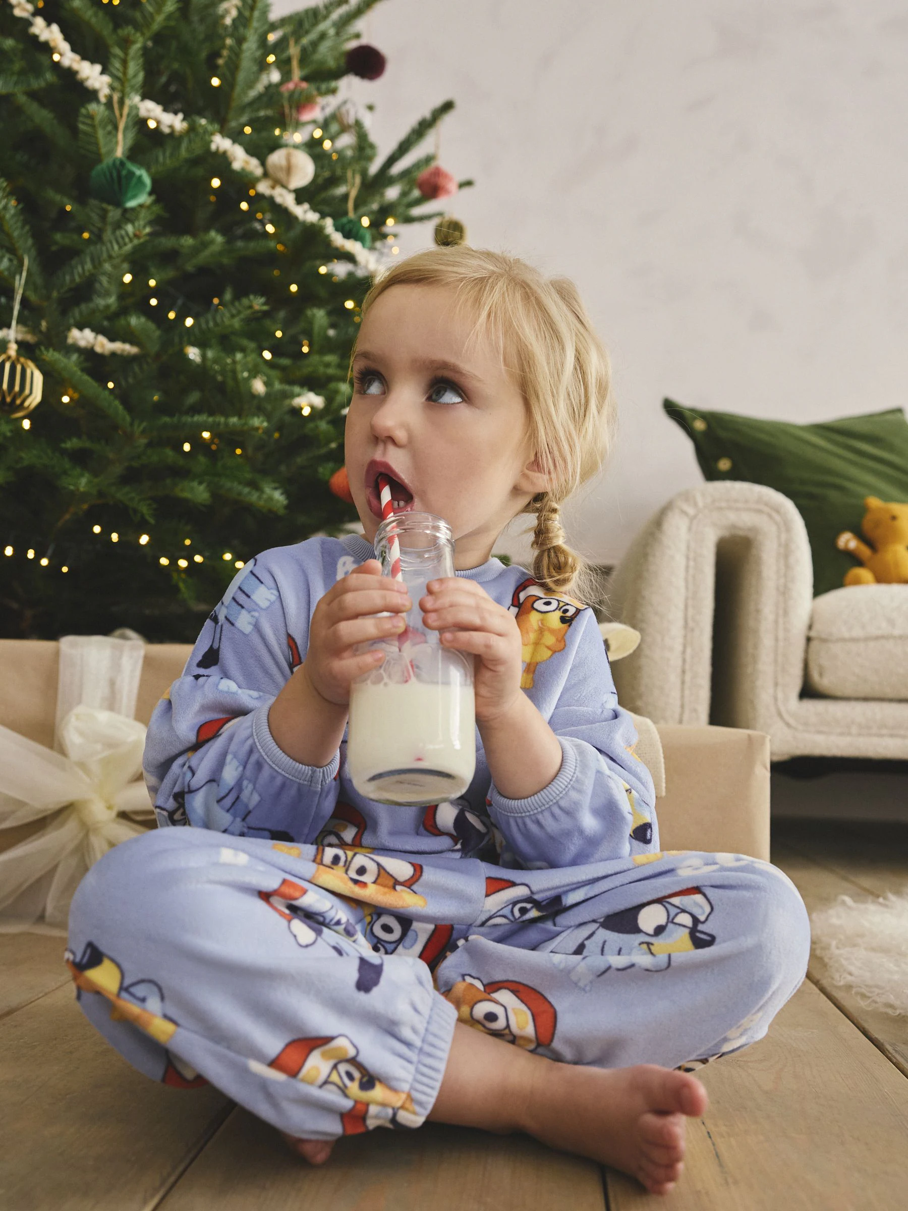 Blauwe AOP - Bluey Cosy Fleece Pyjamas (12mths-10yrs)