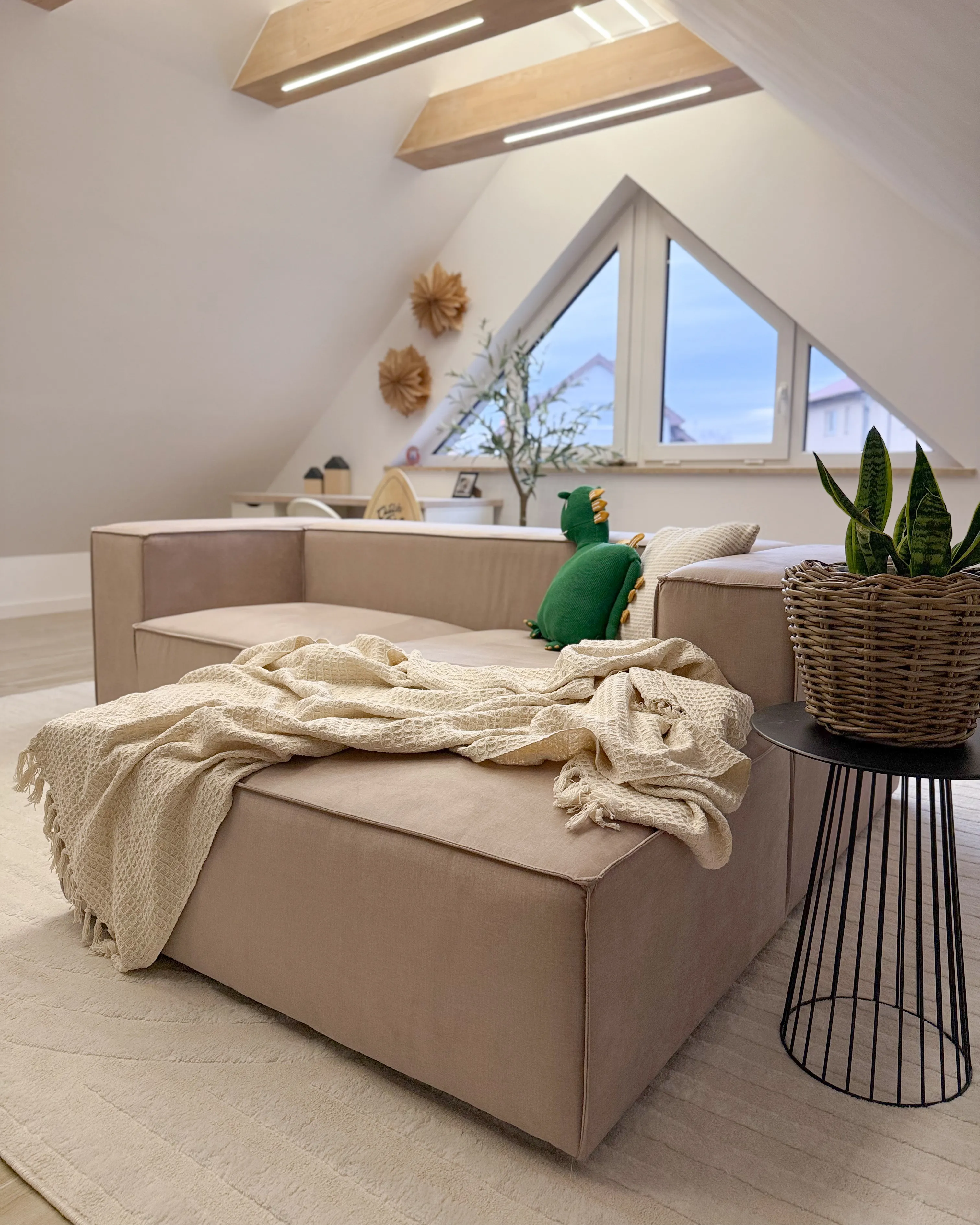 Plaid MALU Katoen 125 x 150 cm Lichtbeige