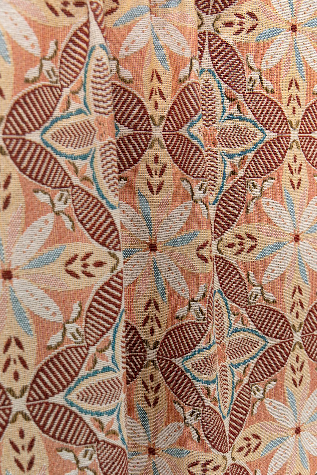 Jacquard deken met bloemenprint en franjes (200x250 cm)