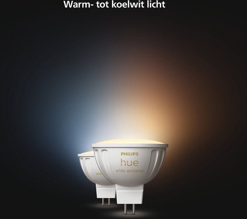 Philips Hue spot - warm-tot koelwit licht - 2 pack - MR16