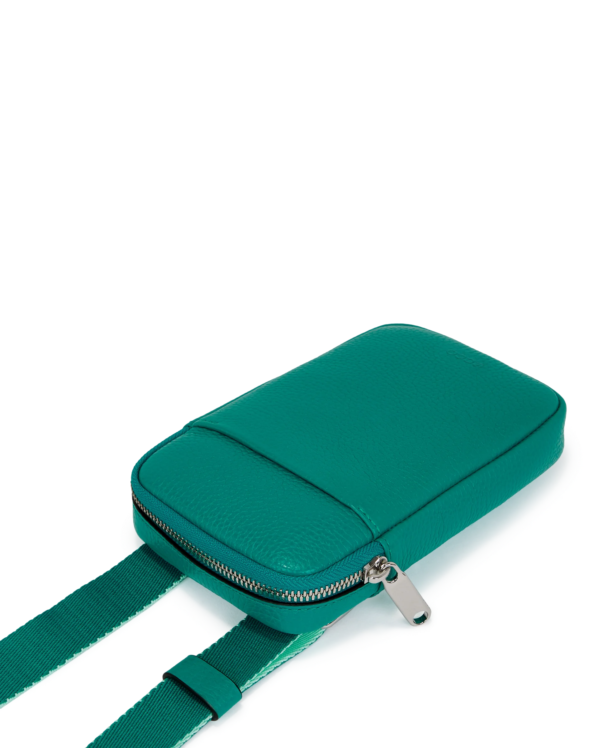 ECCO Phone Carry Handytasche aus Leder Grün 19X11X3 cm