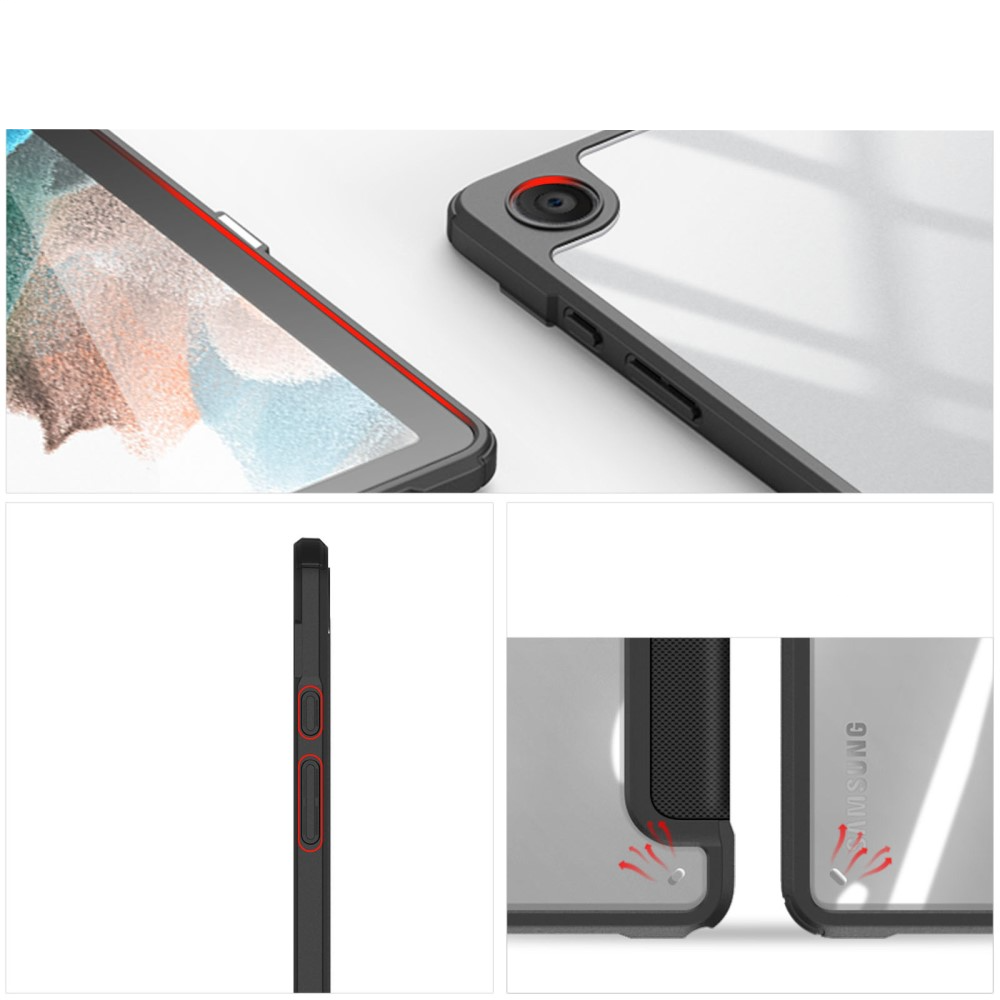 Samsung Galaxy Tab A9  Plus Leder Tasche Smart Cover Schutzhülle - Schwarz
