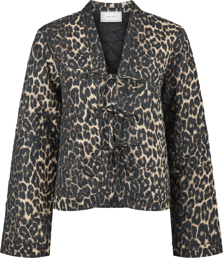 Neo Noir Dubbie Leo Quilt Jacket Leopard