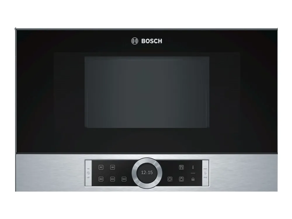Bosch Serie | 8 BFR634GS1 - Mikrobølgeovn - til indbygning - 21 liter - 900 W - rustfrit stål