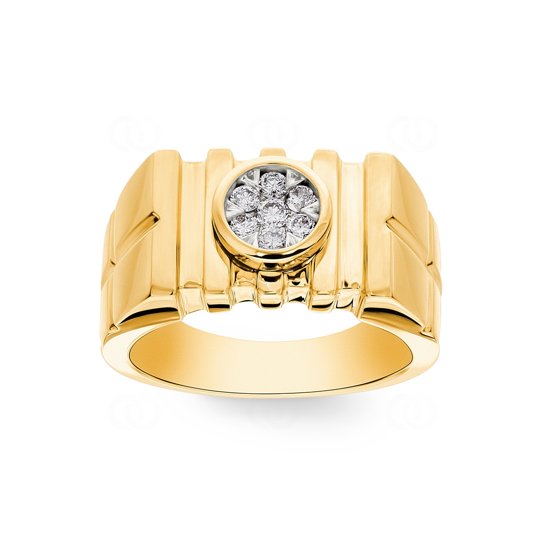 0.20 Karat Diamantring 750/18 K Gelbgold