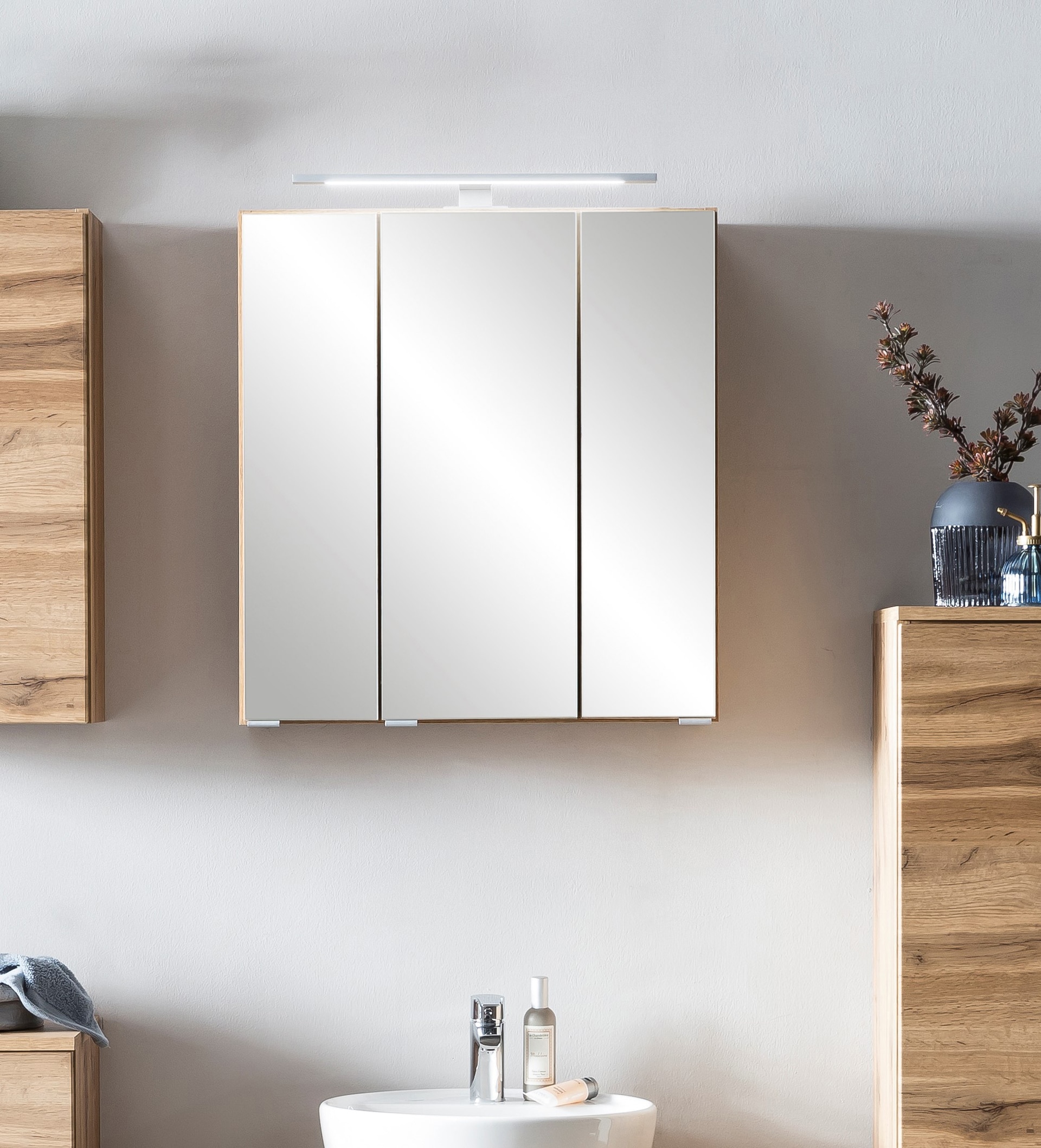 Spiegelschrank Brügge Wotaneiche B/H/T 60x64x20cm
