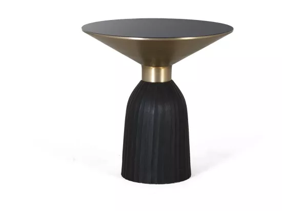 Table basse plateau verre trempé structure métal style moderne
