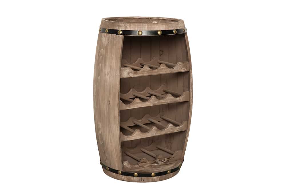 Authentisches Weinregal BODEGA 65cm natur Pinie Weinfass Shabby Chic