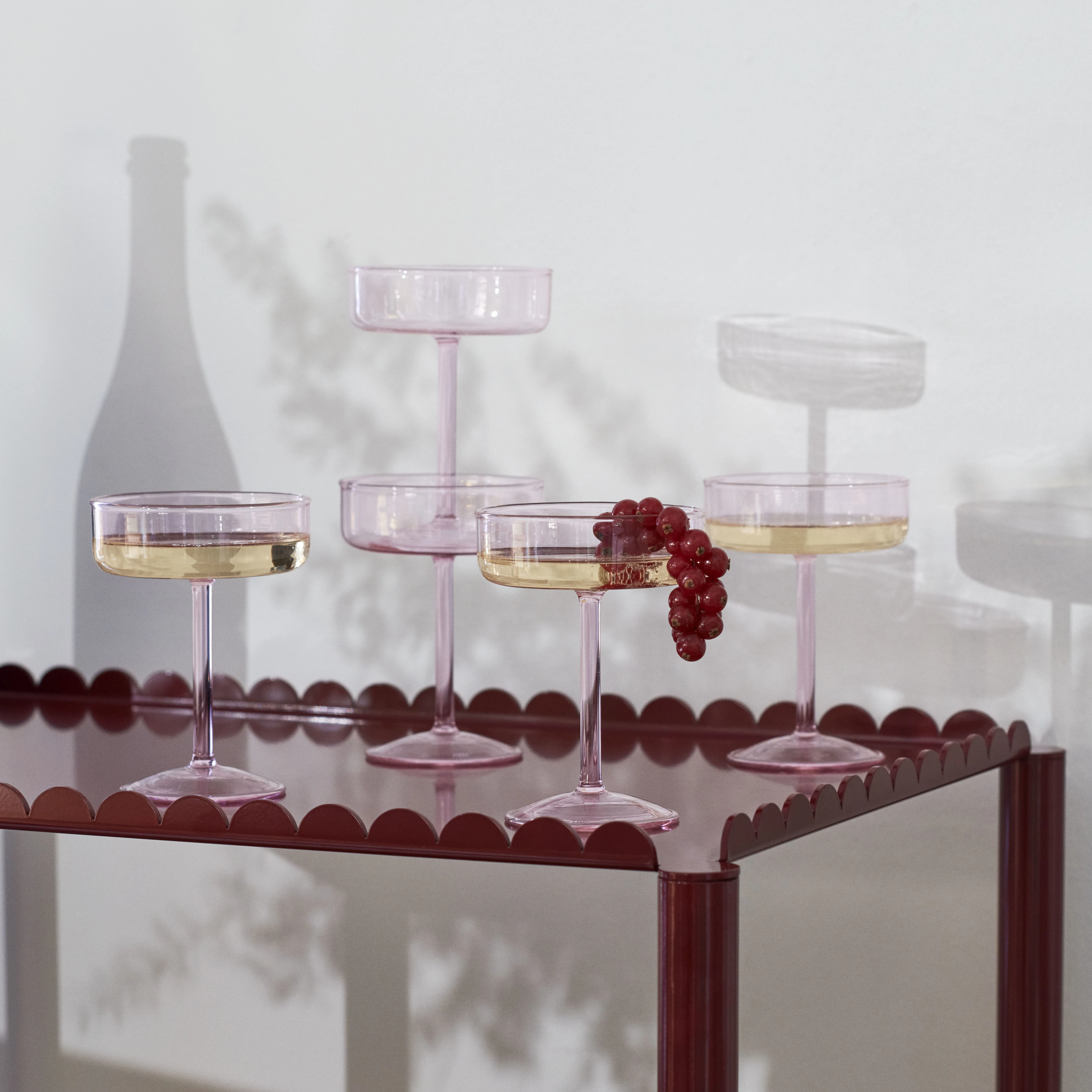 TINT - Coupe à champagne verre | Rose