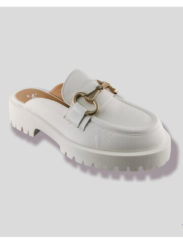 Mocassins Sabot E007E8 Pasman Bianco - Semerdjian