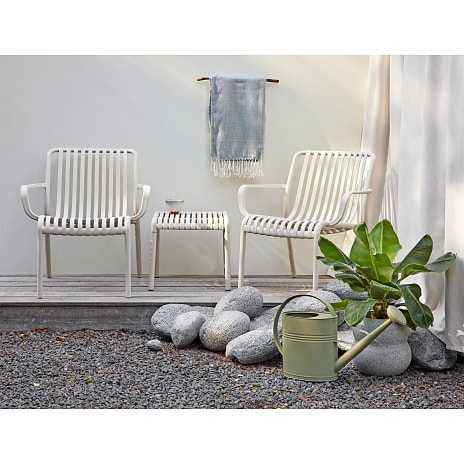 Messina loungebord med 2 stole - Sandy grey